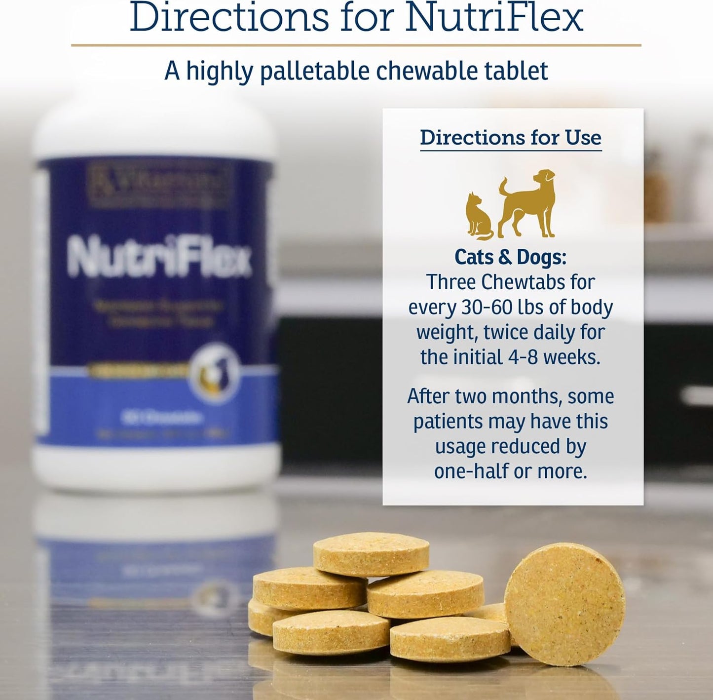 Rx Vitamins NutriFlex for Cats & Dogs - Glucosamine for Dogs Hip and Joint Supplement - with Bovine Collagen and Chondroitin - Joint Pain Relief & Anti Inflammatory for Dogs - Beef Liver (90 Chews)