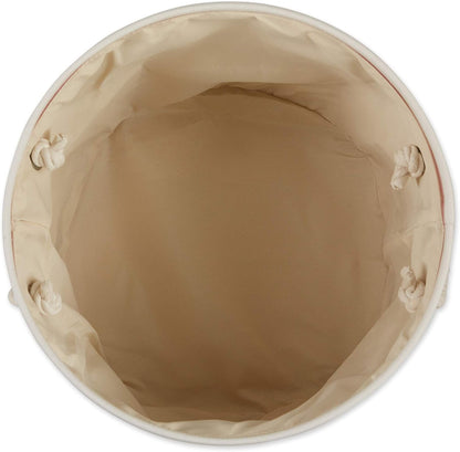 Bone Dry Pet Storage Collection Striped Paw Patch Bin, Rose, Small Round