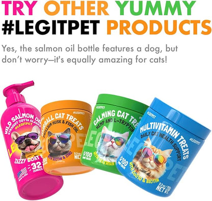 Hairball Treatment for Cats Natural Remedy with Apple Pomace, Psyllium Husk Omega 3 6 Fatty Acids Zinc Biotin Cat Supplement for Indoor Cats Promotes Healthy Digestion Furball Control 100 Yummy Chews