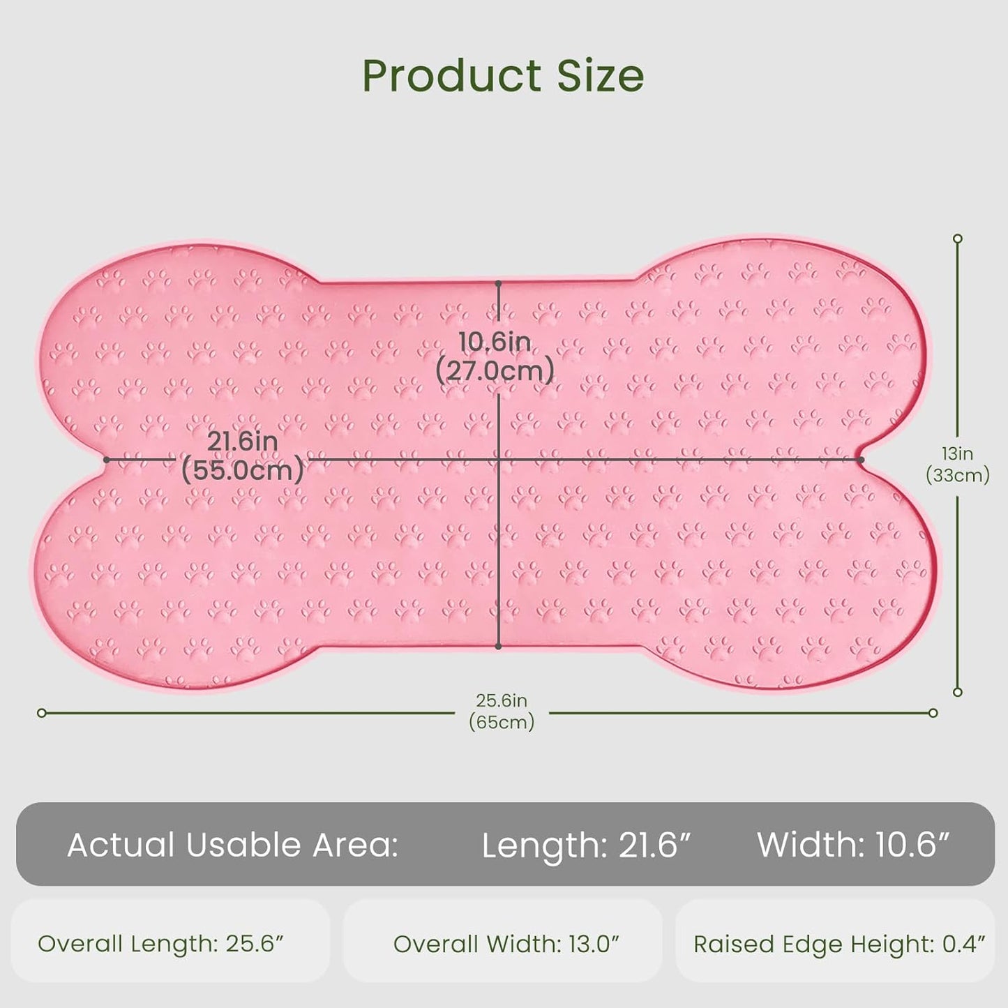 Dog Food Mat Anti-Slip Silicone Dog Bowl Mat Thicker Pet Placemat Waterproof Cat Feeder Pad with Raised Edge Puppy Kitten Feeding Mats Suitable Small Medium-Sized Dogs Cats Eating Tray