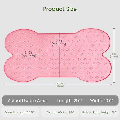 Dog Food Mat Anti-Slip Silicone Dog Bowl Mat Thicker Pet Placemat Waterproof Cat Feeder Pad with Raised Edge Puppy Kitten Feeding Mats Suitable Small Medium-Sized Dogs Cats Eating Tray