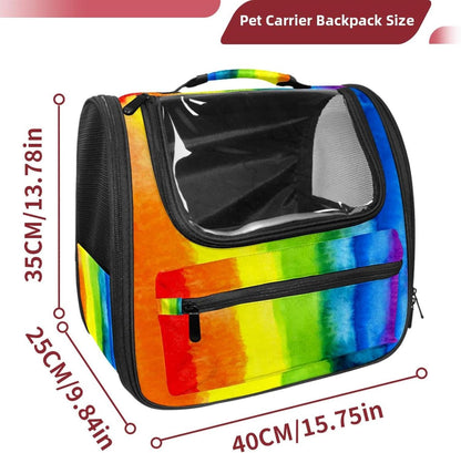 Rainbow Pet Travel Carrier Soft Sided Portable Bag for Cats, Small Dogs, Kittens or Puppies