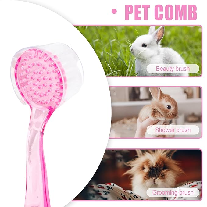 3 Pck Hamster Bath Brush Massage Combs, Reptile Cleaning Supplie for Hedgehog Turtle