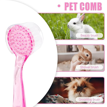 3 Pck Hamster Bath Brush Massage Combs, Reptile Cleaning Supplie for Hedgehog Turtle