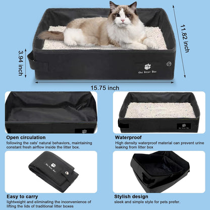 Large Cat Carrier with Litter Box for Traveling & Camping, Soft-Sided Pet Carrier Fit Pets Up to 20lbs,17.7' * 11.8 * 11.8 inches Cat Travel Carrier - Pink