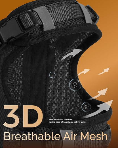 FAYOGOO Service Dog Vest for Small Dogs - Air Mesh Breathble Emotional Support Animal Vest with DIY Patches - Puppy Harness and Leash Set Adjustable Neck and Chest