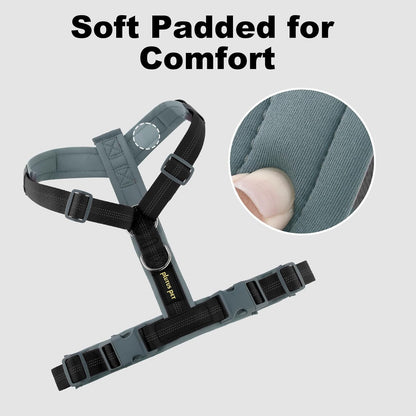 Plutus Pet No Pull Dog Harness, Adjustable Nylon Harness with Soft Padding, Reflective and Heavy Duty Dog Harness for Small, Medium, Large Dogs(Black, XS)