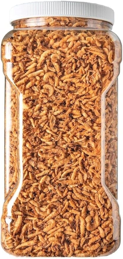 Krill Bits -Freeze Dried Floating Arctic Krill Bits, High in Natural Astaxanthin for Color for All Tropical Fish, Koi, Turtles, Reptiles, Rodents, Cats…2oz Small Jar