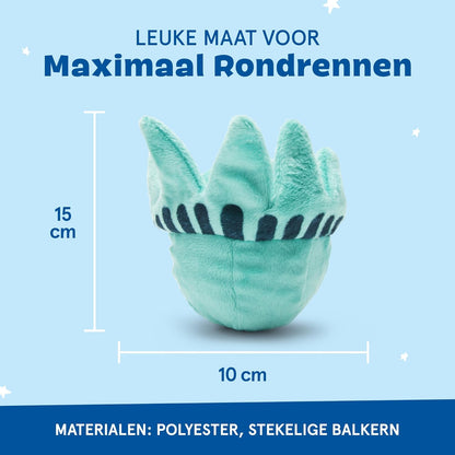 Barkbox Lady Liberty Ball Plush Dog Toy – 2-in-1 Squeaky and Crinkle Dog Toy with Plush Exterior and Textured Ball Core – Large Dog