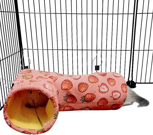 Rat Ferret Hammock Toys Cage Accessories, Guinea Pig Hideout Tunnel, Warm Bed for Rat Ferret Guinea Pig Sleep Hide and Play (3.Right Angle Tunnel)