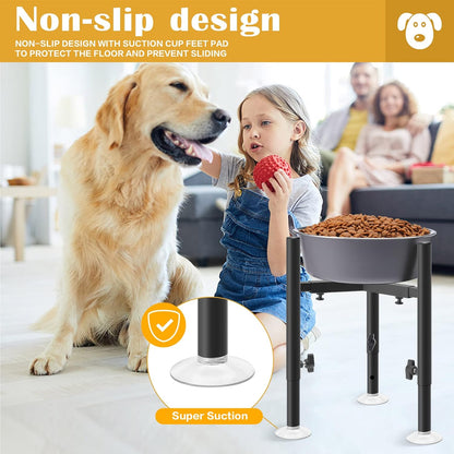 CSD Elevated Dog Bowl Stand - Durable, Adjustable, User-friendly, Stability & Floor Protection, Adaptive Feeding Solution