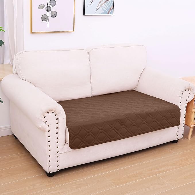 hyha Waterproof Dog Bed Blanket, Soft Pet Blankets, Waterproof Couch Cover for Dogs, Reversible Sofa Covers Washable for Furniture (30x53 Inch, Brown/Beige)