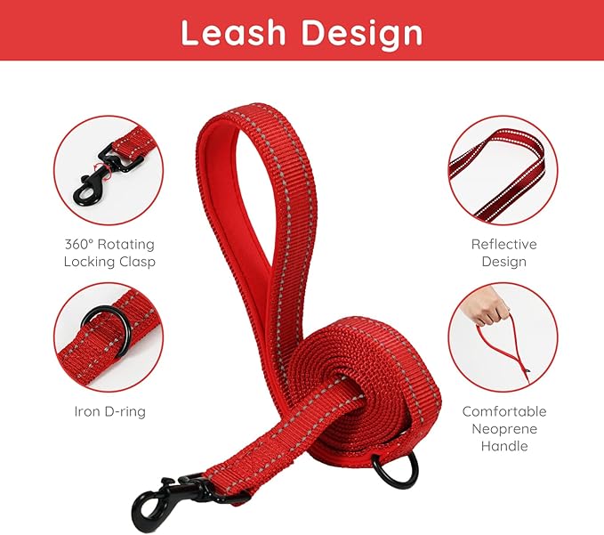 BELLA & PAL Step in Vest Harness for Small and Medium Dogs, No Pull Small Dog Harness with Leash Set, Comfortable Air Mesh Dog Vest Harness with Reflective Strip (Red, XS)