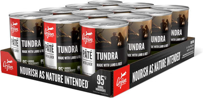 ORIJEN Pate Wet Dog Food Tundra Recipe with Liver 12.8oz Cans (12 Count)