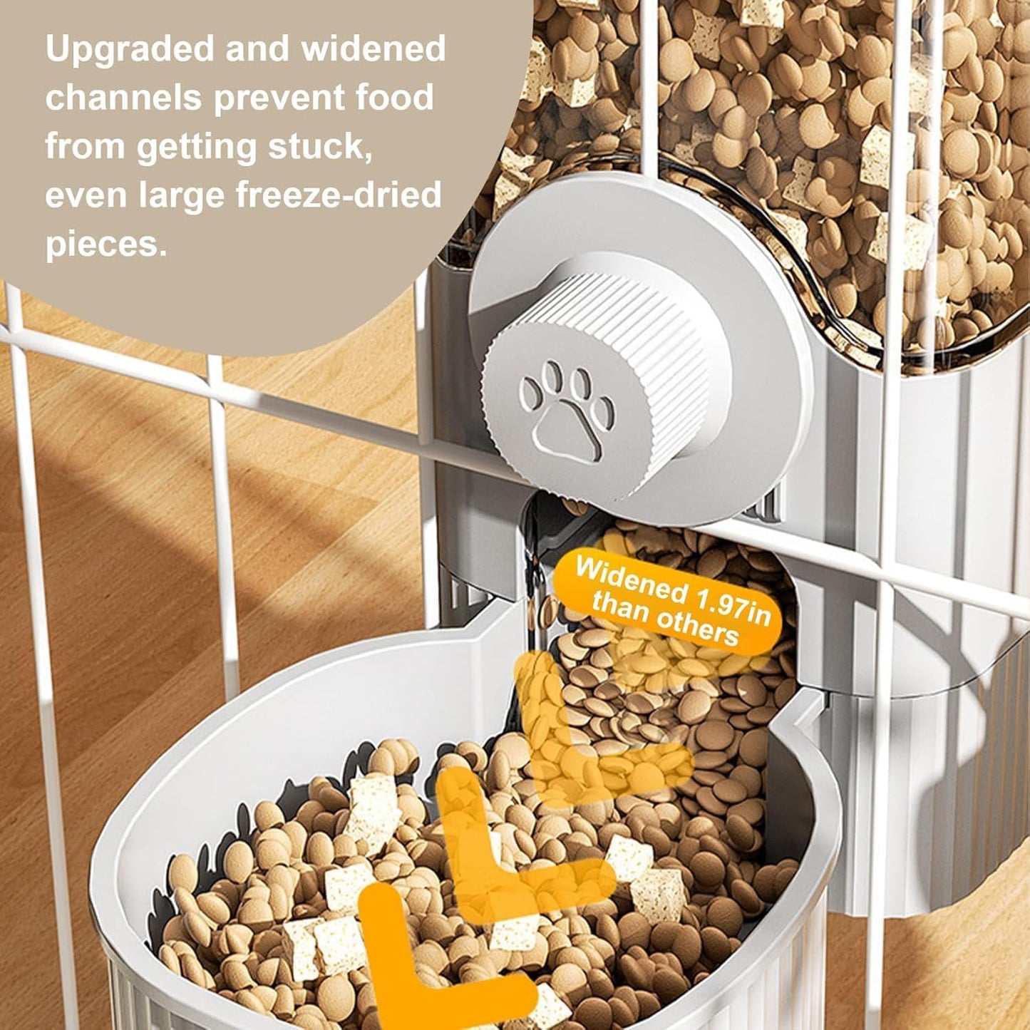 Hanging Automatic Food Feeder and Water Dispenser Bunny Gravity Feeding Station Waterer Set Self-Dispensing Feeder for Rabbit,Ferret,Guinea Pigs Chinchillas Hedgehog