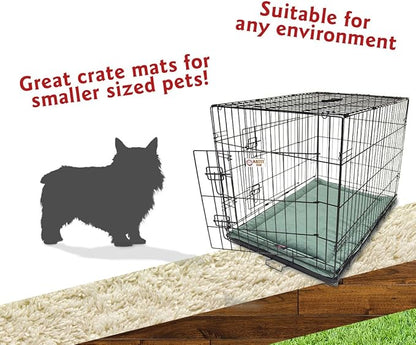 Majestic Pet Dog Crate Mat - Machine Washable Soft Plush Pet Bed Pad for Crates & Kennels, USA Crafted, 24"x18" Villa Azure