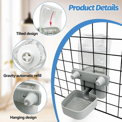 50 oz Rabbit Water Dispenser Hanging Gravity Bunny Water Bottle for Cage Automatic Small Animal Water Bottle for Ferret Guinea Pig Chinchilla Cat Puppy