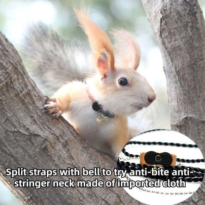 Squirrel Chipmunk Traction Rope Strap Anti-Biting Chain Rope, Small Animal Walking Collar Harness with Lead Leash for Hamster Gerbil Rat Mouse Ferret Chinchilla (Purple)