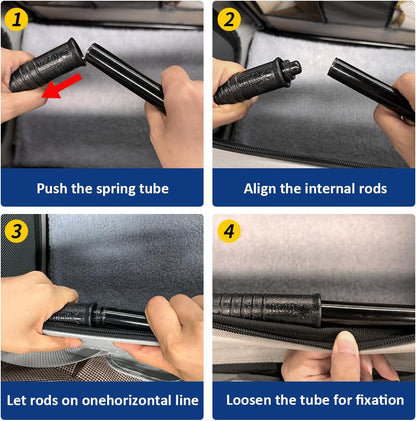 Extra Large Cat Carrier Soft Sided, Portable Small Dog Carrier for 2 Cats, 24"x16.5"x16" Car Travel Folding Comfortable Design, Navy