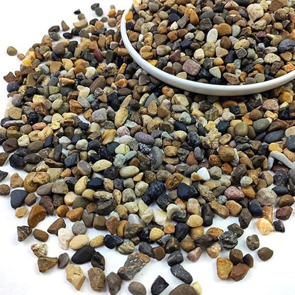 40LB Aquarium Gravel, 1/4" Pea Gravel for Fish Tank, Small River Rocks for Garden Decoration, Landscaping, Vase Filling, Flower Pot Paving（4-8MM）
