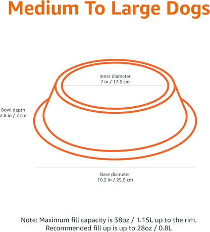 Amazon Basics Stainless Steel Dog Bowl, Single
