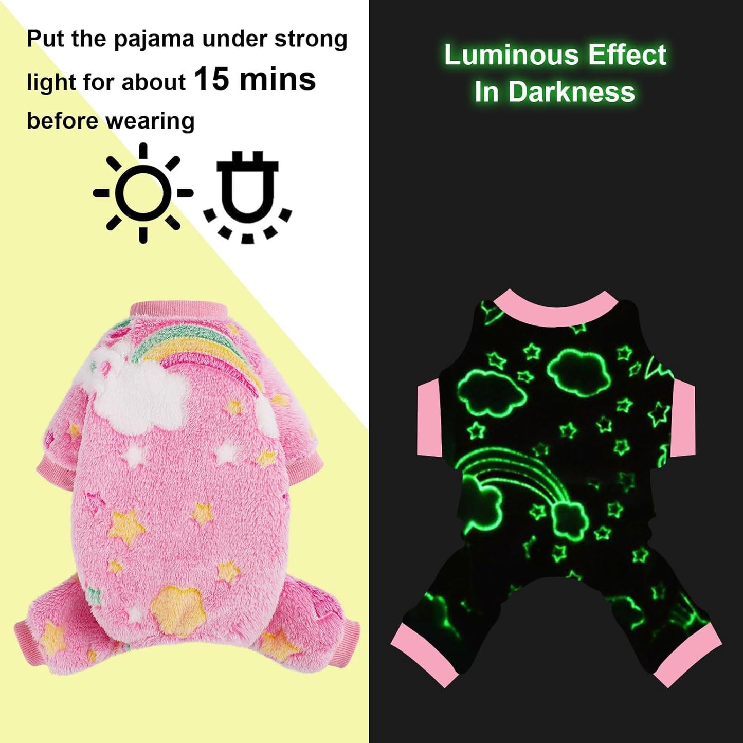 Dog Pajamas Pjs Small Girl, Winter Sweater Cute Extra Small Puppy Clothes, 4 Legs Fleece Dog Sweater Jumpsuit, Soft Doggie Onesies Pet Apparel Outfits for Chihuahua Yorkie, Pink, Small