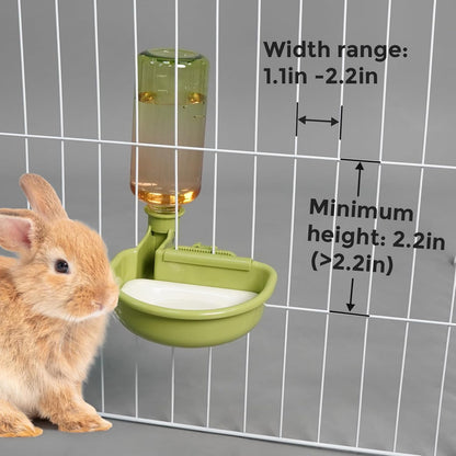 VANNON 16oz Pet Water Bottle, Gravity Dog Water Bowl Dispenser for Cage, Anti-Overflow Water Dispenser for Small Dogs, Cats, Rabbits and Other Small Animals, BPA Free, Gradient Green