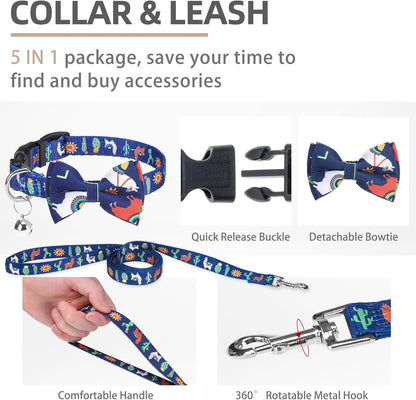 PUPTECK Adjustable Dog Harness Collar and Leash Set, Step in No Pull Pet Harness for Small Medium Dogs Puppy Cats Outdoor Walking, Soft Mesh Padded Reflective Vest Harnesses, Navy Blue Alpaca, XXS