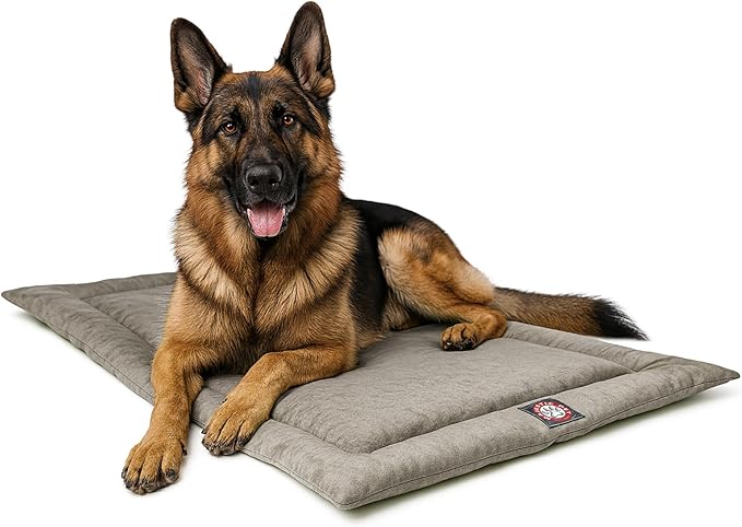 Majestic Pet Orthopedic Memory Foam Dog Crate Mat - Plush Pet Bed Pad for Crates & Kennels | USA Crafted | 48"x30" Villa Vintage