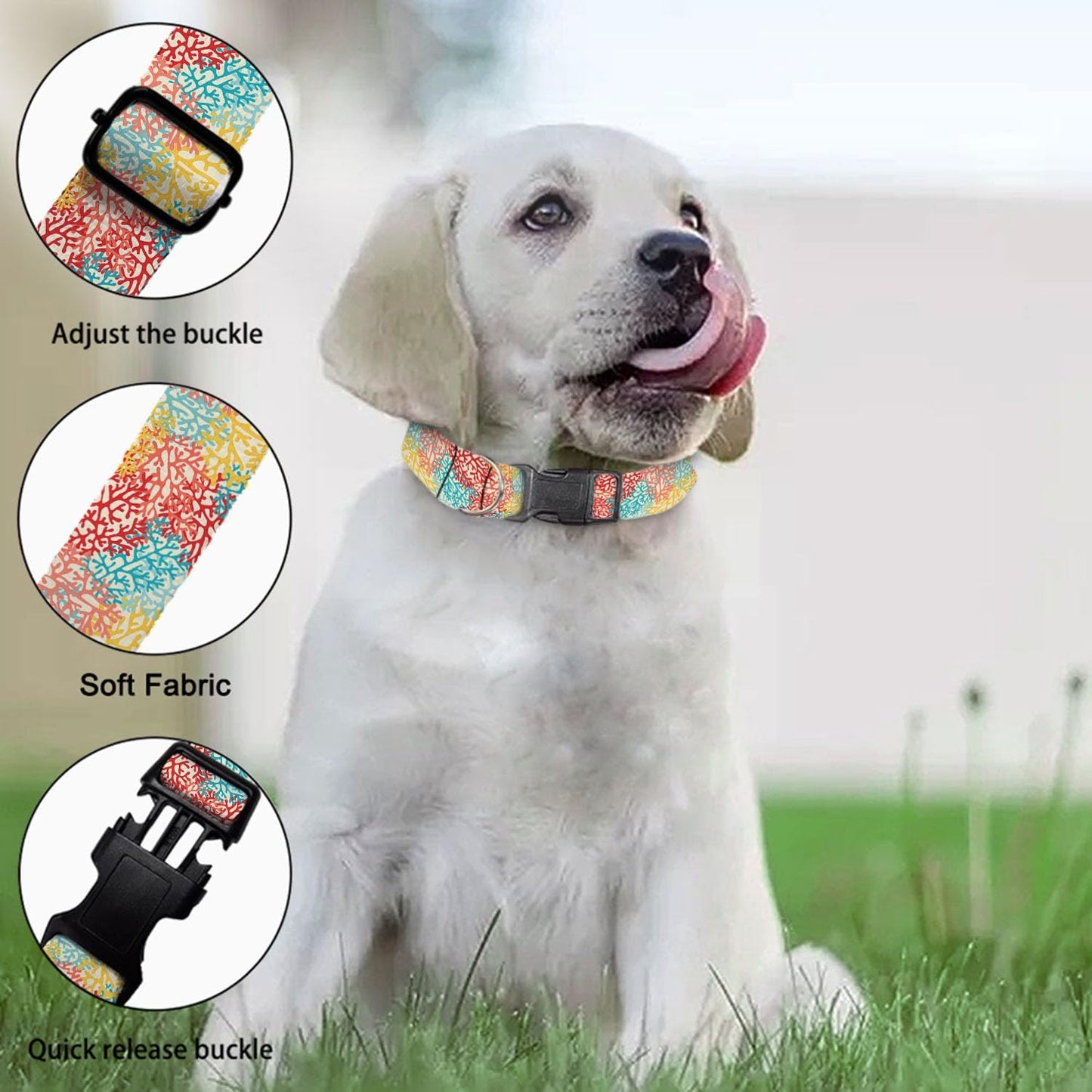 Red Yellow Pink Seaweed Pet Collars Dog Collars Soft Elastic Neck Strap for Female Male Puppy Cats