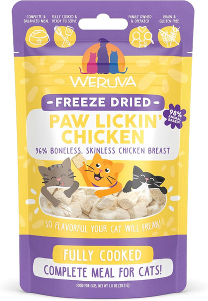 Weruva Cat Freeze Dried, Paw Lickin' Chicken with Chicken Breast, 1oz Bag