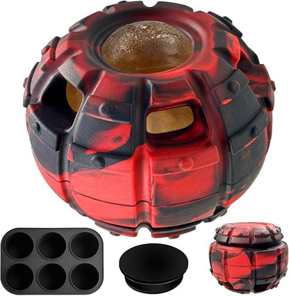 Yipetor Dog Toy, Frozen Dog Treats to Keep Dogs Busy, Interactive Treat Dispensing Dog Toy Puzzle, Interactive Chew Toys for Large Dog, Power Chewer, Durable Rubber-Easy to Clean-Holds Kibble, Treats