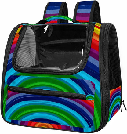 Rainbow Cat Carriers Dog Carrier Pet Carrier with Locking Safety Zippers for Cats, Kitties, Puppies and Small Dogs
