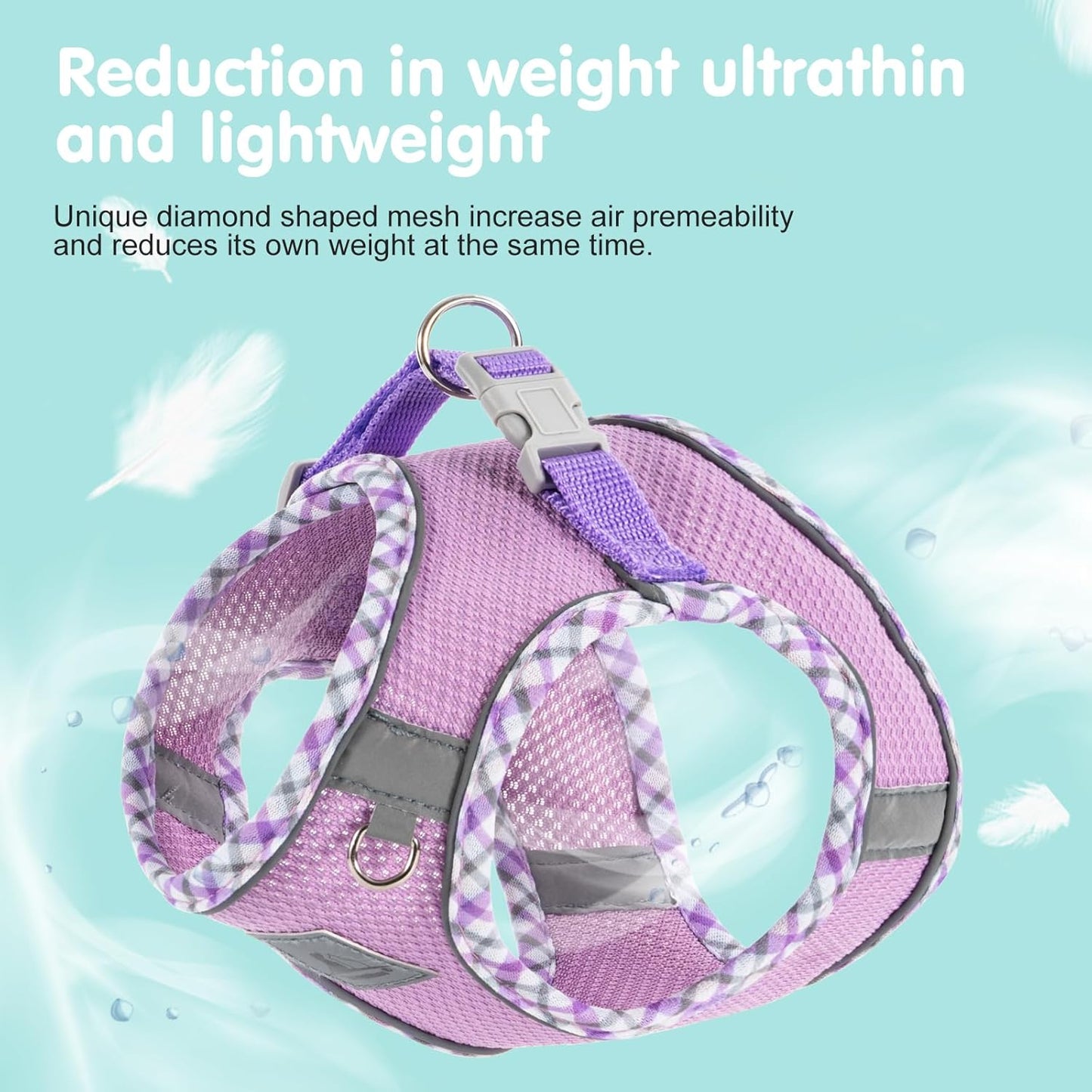 Dog Harness and Leash Set, No Pull Soft Breathable Adjustable Reflective Step In Vest Harness for Puppy, Kitten, Cats