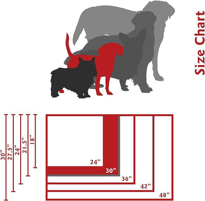 Majestic Pet Dog Crate Mat - Machine Washable Soft Plush Pet Bed Pad for Crates & Kennels | USA Crafted | 30"x21" Villa Apple