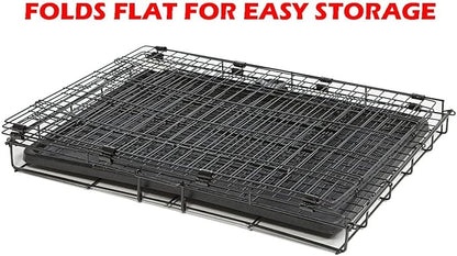 Metal Foldable Bird Parrot Travel Vet Carrier Cage with Wooden Perch and Stainless Steel Dishes Prevent Beaks Out