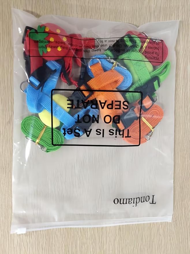 Tondiamo 4 Sets Adjustable Bunny Rabbit Harness and Leash Set Small Pet Cute Vest Harness Leash with Decoration for Bunny Ferret Small Pets(Fruit)