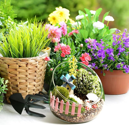 Angoily Cut Bowl Glass Vase Candle Holder Globe Bowl Terrarium Container Glass Planter Fruit Jar Floral Holder