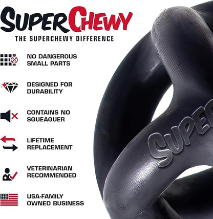 Tuff Pupper SuperChewy Extremely Tough Cage Ball for Dogs | Durable Heavy Duty Natural Rubber | Tough Chew Toy for Strong Chewers | Heavy Duty for Medium Large Breed | Strong but NOT Indestructible