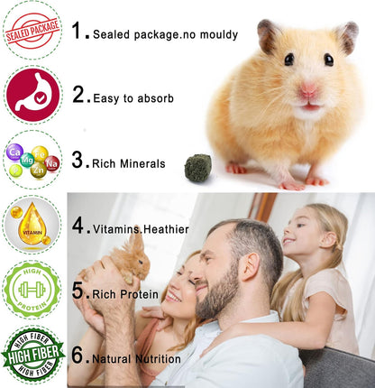 Timothy Hay Cubes 6oz -100% Natural Timothy Hay Made for Rabbits Sulcata Tortoise Guinea Pig, 6 oz