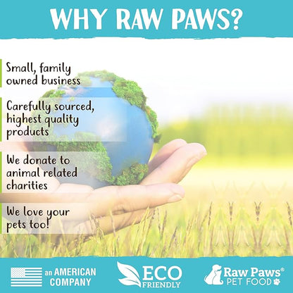 Raw Paws Signature Blend Pet Food for Dogs & Cats - Goat Recipe, 1-lb Rolls (20 Pack) - Fresh Raw Pet Food Made in USA, Natural Dog Food Rolls, Small-Batch Frozen Goat Dog Food, Raw Frozen