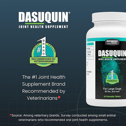 Nutramax Dasuquin for Large Dogs, Joint Health Supplement, Contains Glucosamine for Dogs, Plus Chondroitin, ASU and More, Supports Healthy Joints, Chewable Tablets, 84 Count