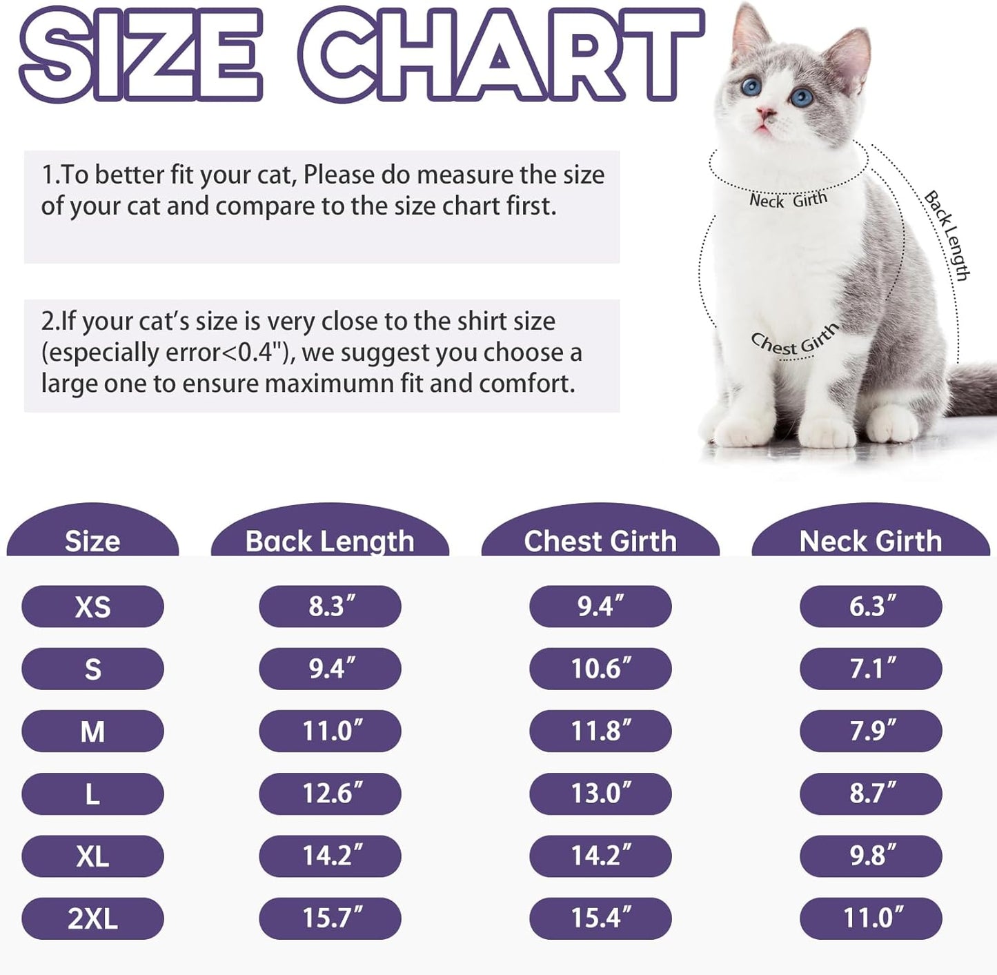 QBLEEV Cat Pajamas for Cats Only, Sticky Hair Kitten Clothes, Prevent Lost Fur Pet Onesie Shirts Costumes Outfits for Daily Wear Parties Photography, Recovery Suit for Small Dogs