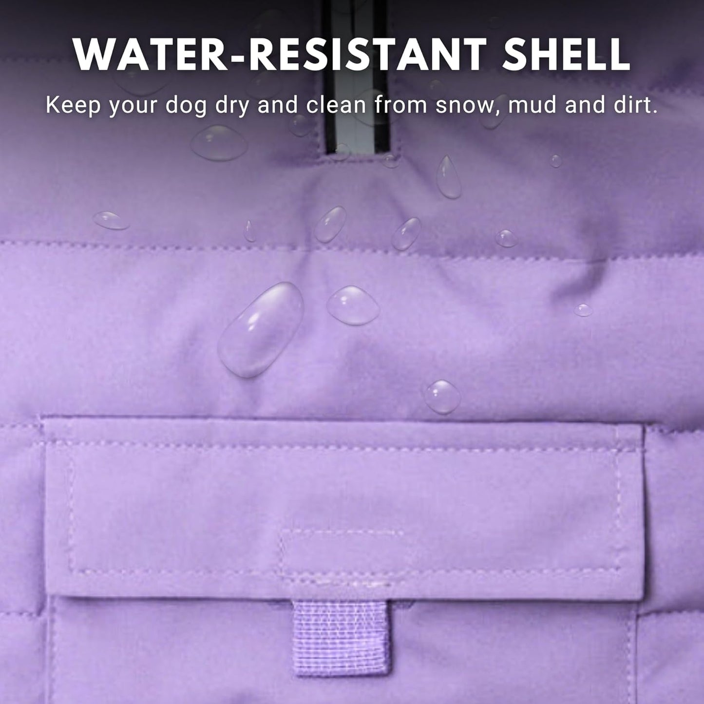 Spark Paws Dog Winter Jacket, Water-Resistant Coat, Warm Reflective Windproof Fleece-Interior, for Medium and Large Dogs - Lilac - XL