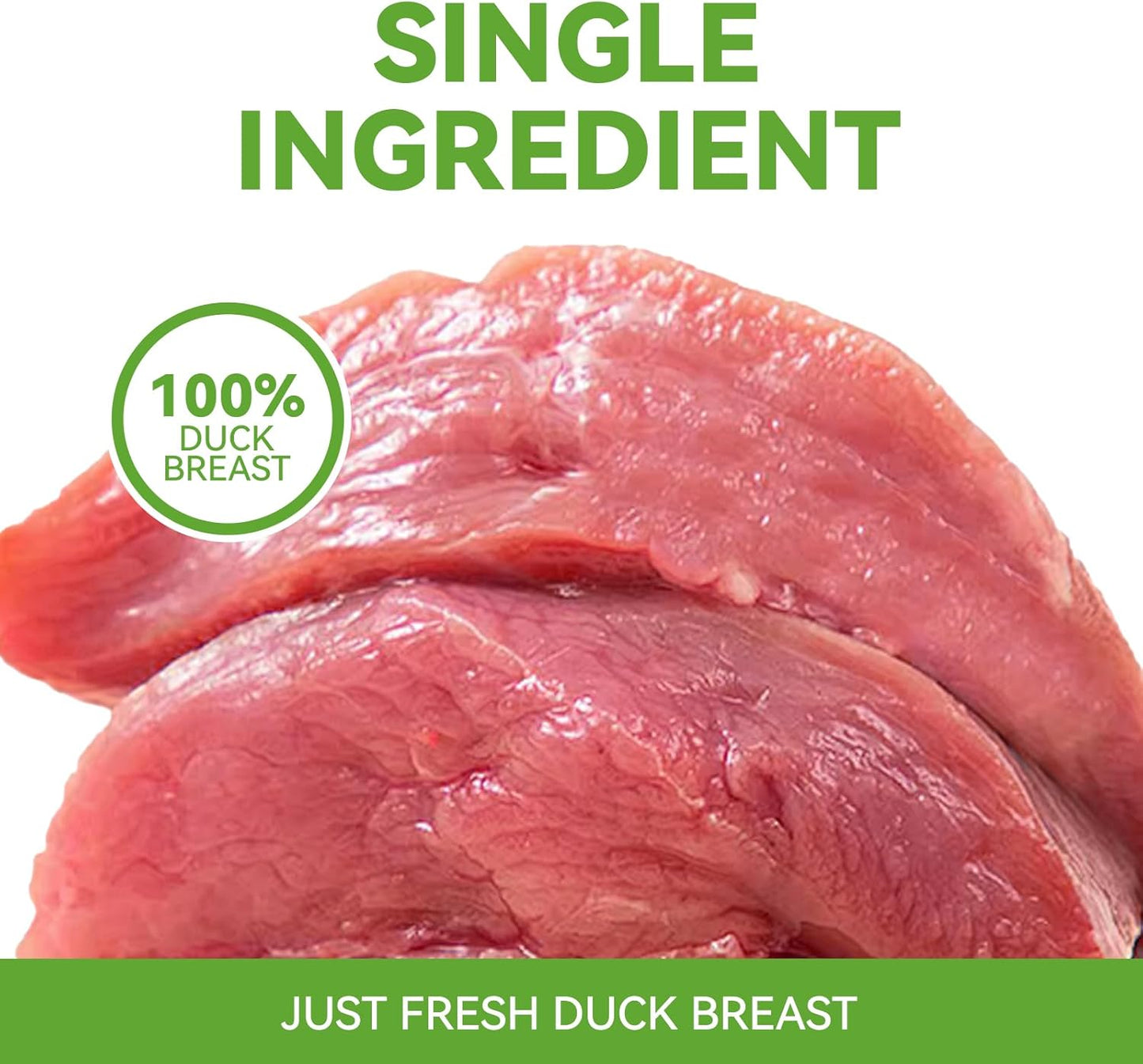 OPET Freeze Dried Duck Cat Treats, Single Ingredient Grain Free High Protein Pet Food for Cats and Dogs, Healthy Training Snacks，Freeze Dried Duck Breast Sliced Fillets (Duck Breast, 1.48 Ounce)