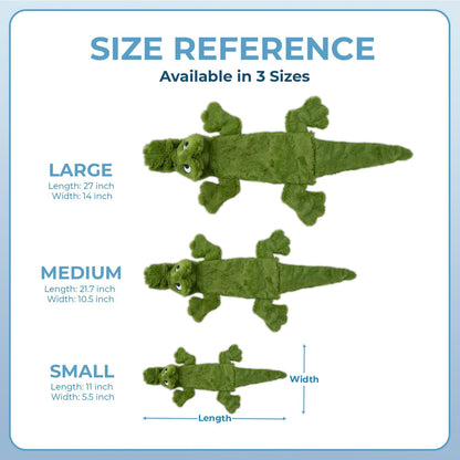 Best Pet Supplies Squeaky Dog Toys with Soft Durable Fabric for Small, Medium and Large Pets Interactive Toy for Indoor Play, Supports Active Biting and Play - 1Wild Duck, Alligator, Medium