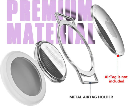 AirTag Cat Collar, Ultra Elastic Cat Tracker Collar, Airtag Holder Compatible with Apple Air Tag, [Lightweight & Scratch Resistant] Adjustable Stepless GPS Pet Collar for Cats Kittens, Purple