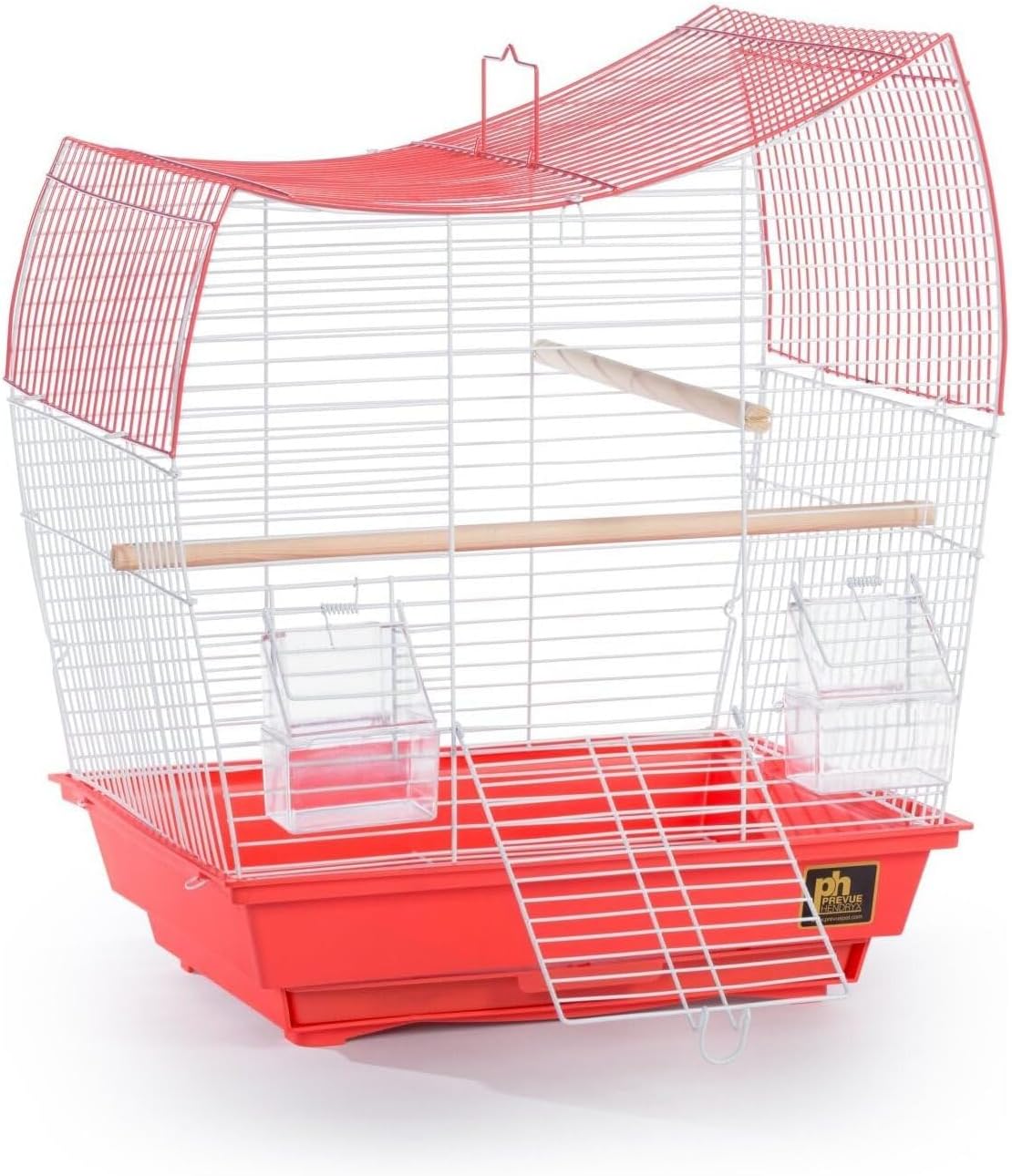 Rustic Retreat Top Bird Cage with Durable Metal Construction, Spacious Interior, and Convenient Top Access Lime Green/Wave Top