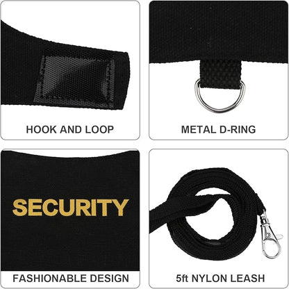 Hypeety Bearded Dragon Harness and Leash Set Adjustable Escape Proof Leash Outdoor Walking Training Leash and Harness for Bearded Dragon Lizard Reptiles Small Pets Black (Security)