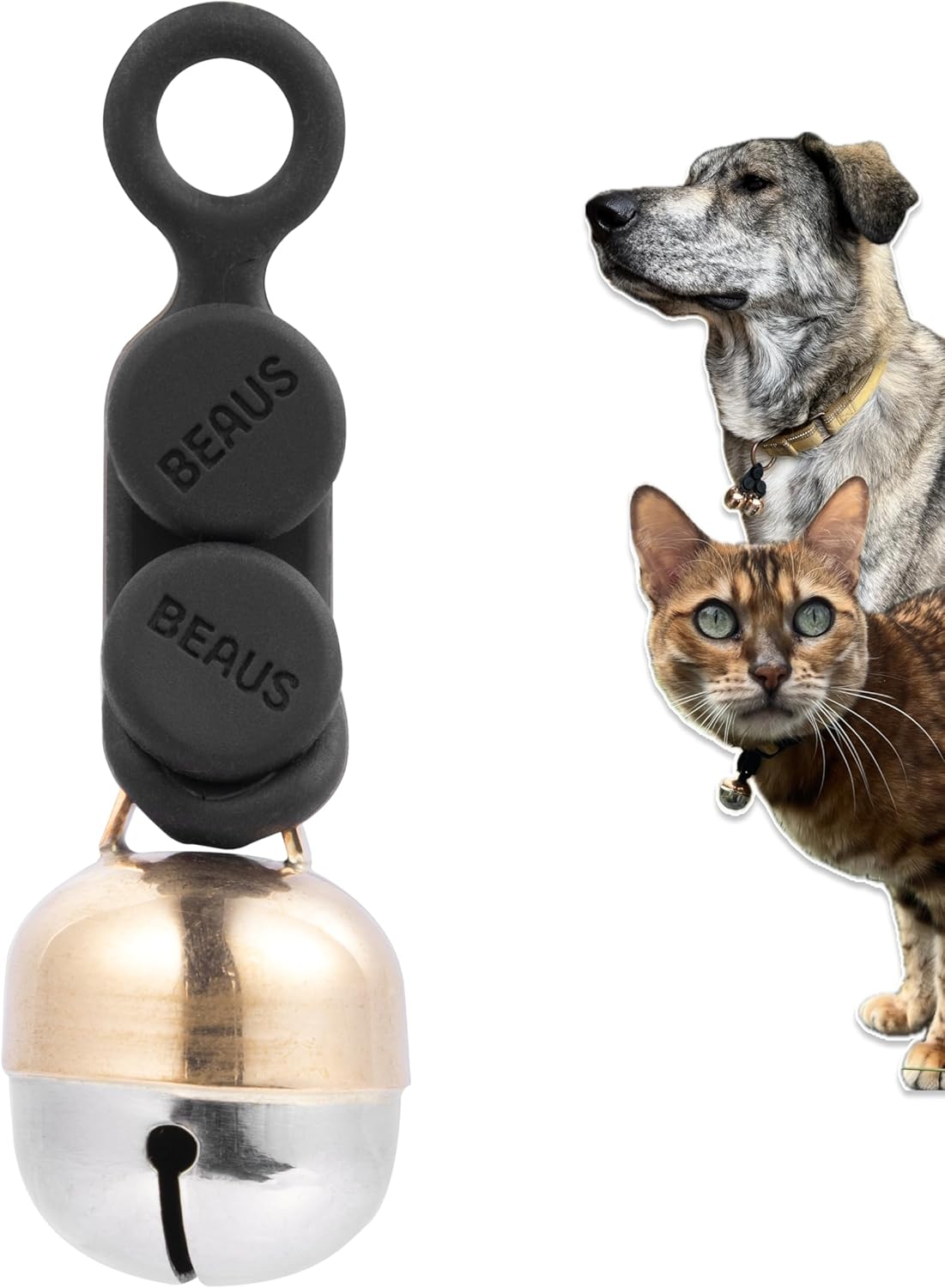 Beau's Bells V2 | Cat & Dog Collar Bells with New Quick Loop Easy Release Clip | Handmade Copper | Track Your Pet | Protect Wildlife